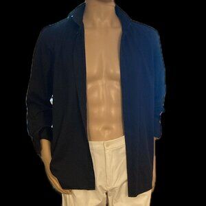 Black Collared Shirt Bruun & Stengade Modern Fit 16.5 Neck Size 42